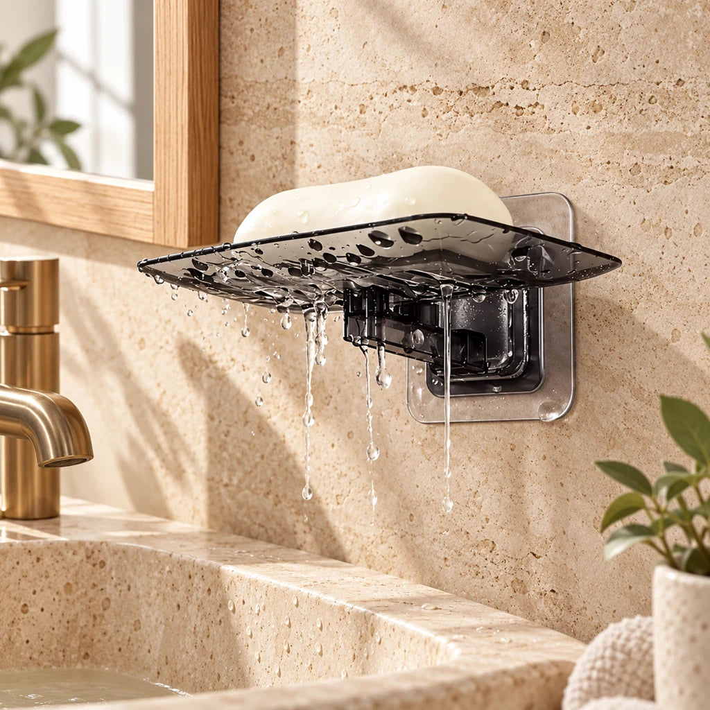 Double-layer self-adhesive soap dish