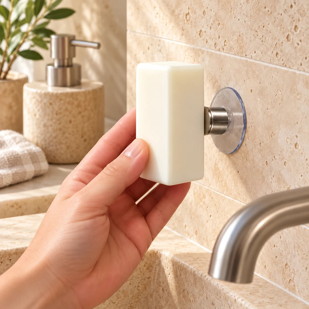 Wall-Mounted Removable Magnetic Soap Dish