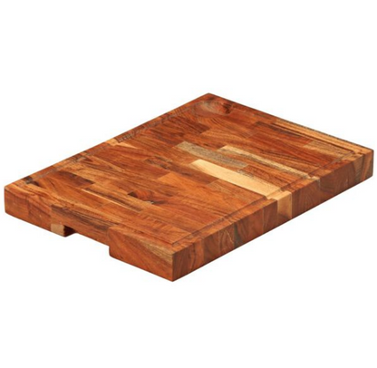 Planche à Découper en Acacia Massif avec Rainure à Jus
