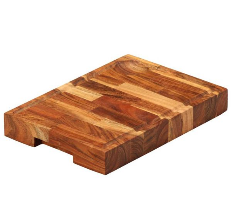 Planche à Découper en Acacia Massif avec Rainure à Jus