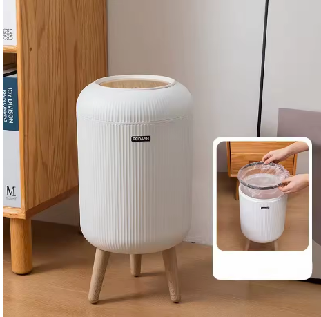 Poubelle de cuisine en Plastique Haute Pression Bois