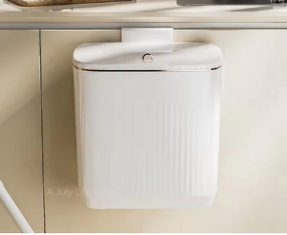 Poubelle Murale Inox Couvercle 12L