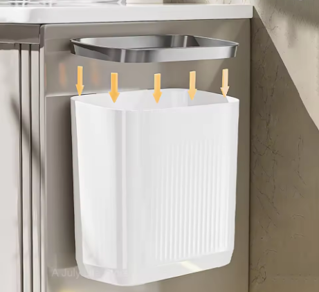 Poubelle Murale Inox Couvercle 12L