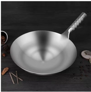 Wok inox 34cm pour cuisson saine