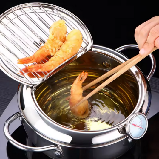 Friteuse Japonaise Tempura en Inox | Compatible Induction