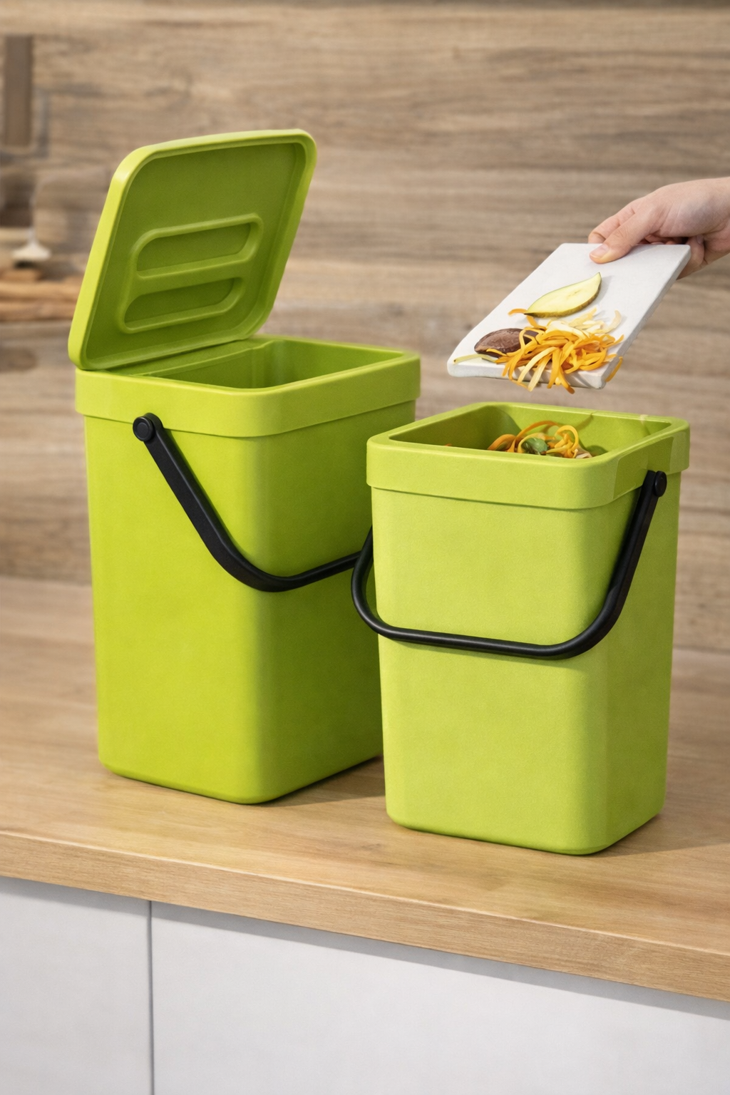 Poubelle Cuisine Inox Compact Hermétique
