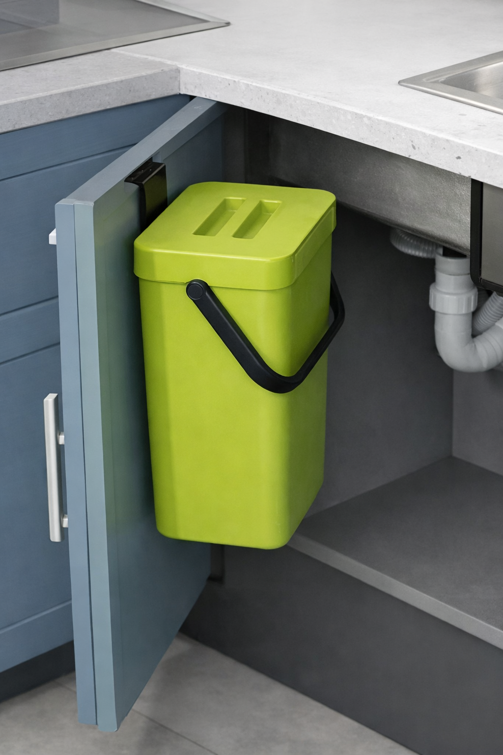 Poubelle Cuisine Inox Compact Hermétique