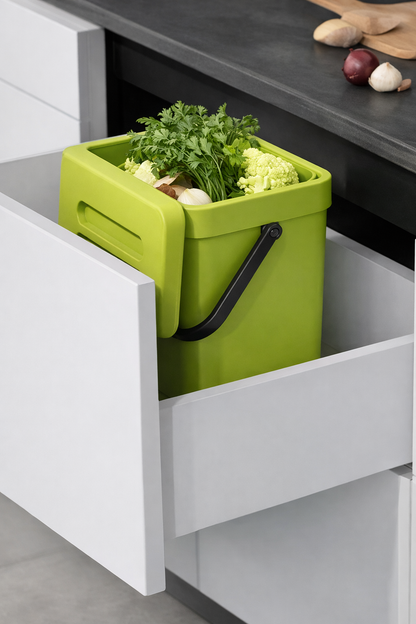 Poubelle Cuisine Inox Compact Hermétique