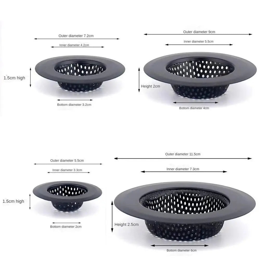 Filtre à Drain en Acier Inoxydable Noir Anti-Colmatage ♋️