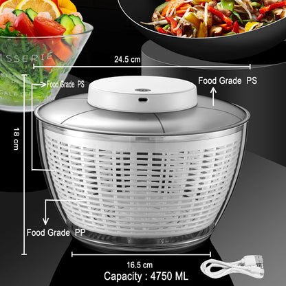 Essoreuse à salade électrique en inox