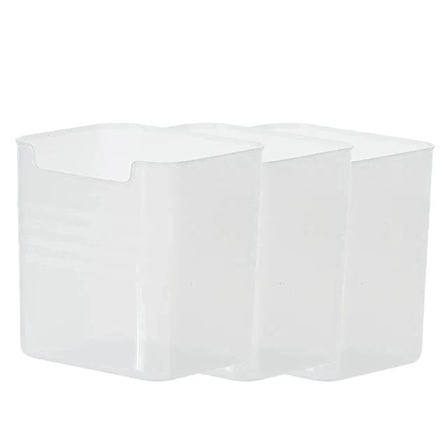 MeCids Lot de 4 bacs de rangement en plastique transparent pour garde MeCids Lot de 4 bacs de rangement en plastique transparent pour garde