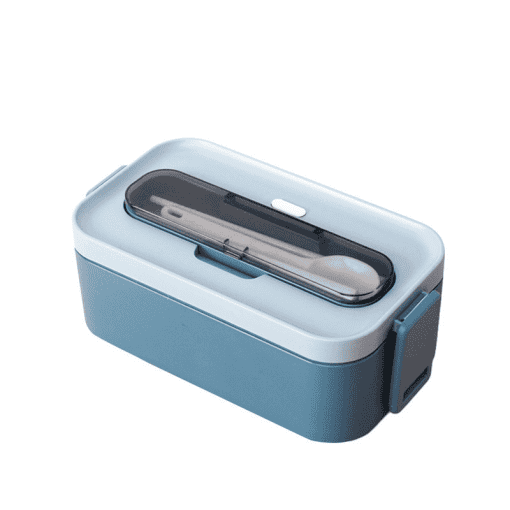 bento plastique compatible micro ondes 1 etage bleue
