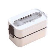 bento plastique compatible micro ondes 2 etages blanche
