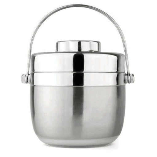 boite repas ronde inox isotherme argent 1