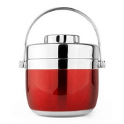 boite repas ronde inox isotherme rouge 1