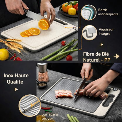 Planche inox double face antidérapante