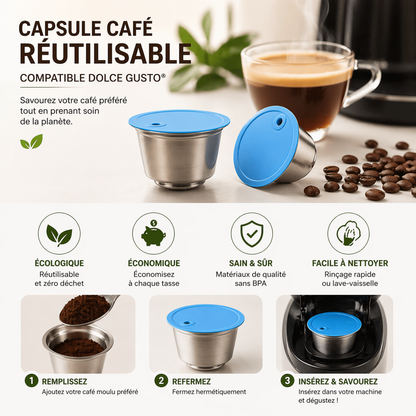 Capsule café Dolce Gusto réutilisable - acier inoxydable