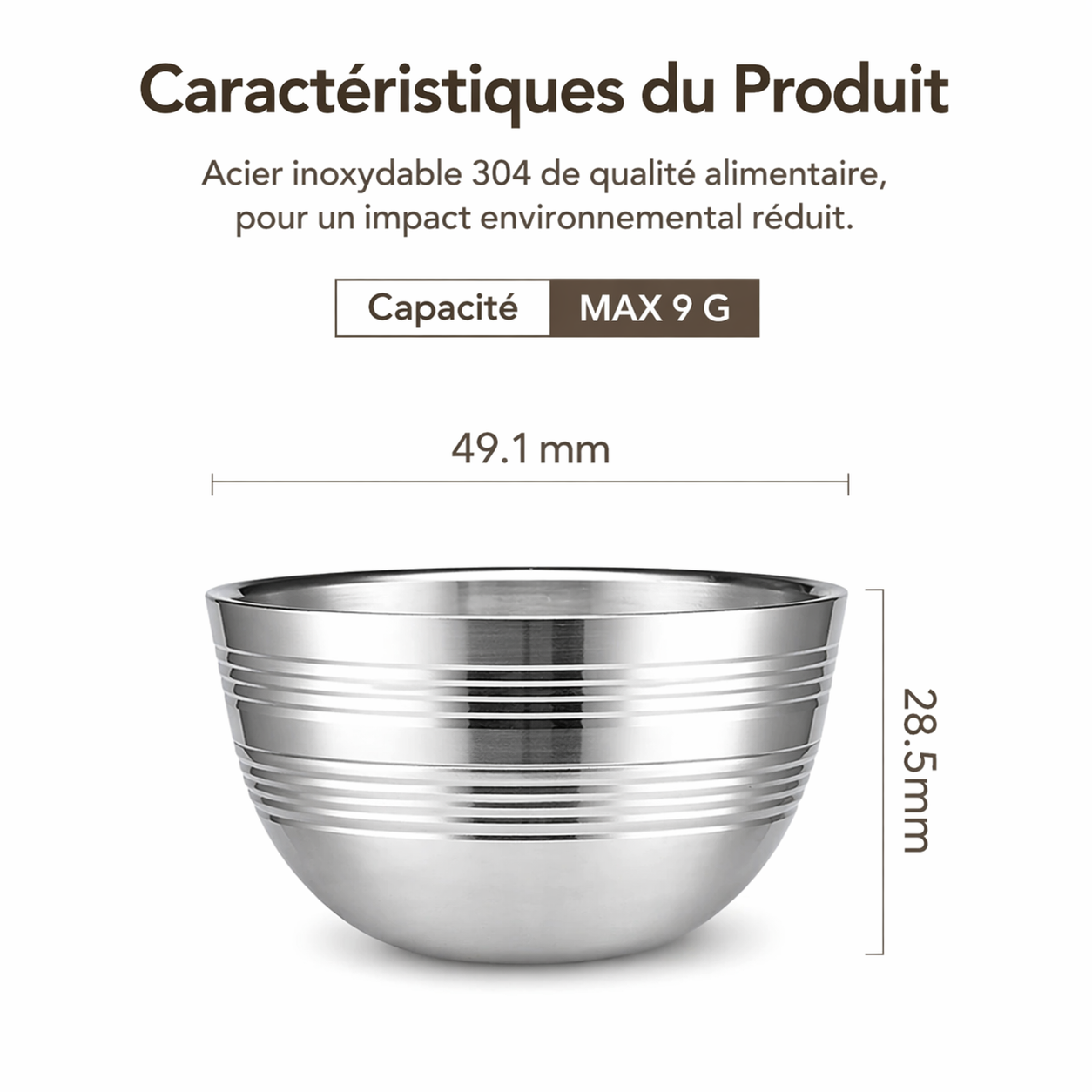 Capsule café acier inoxydable Vertuo