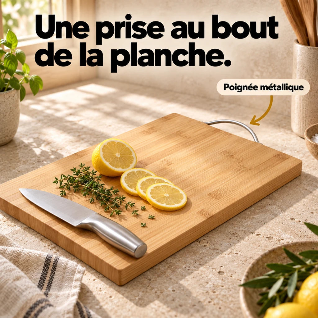 Planche à découper rectangulaire bambou bois massif — vue 3