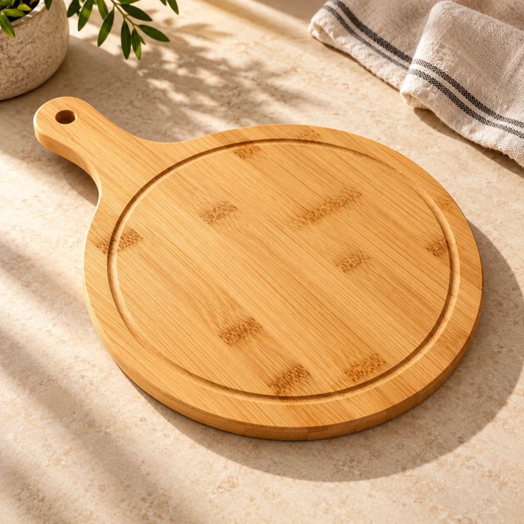 Planche à découper en bambou base ronde bois — vue 1