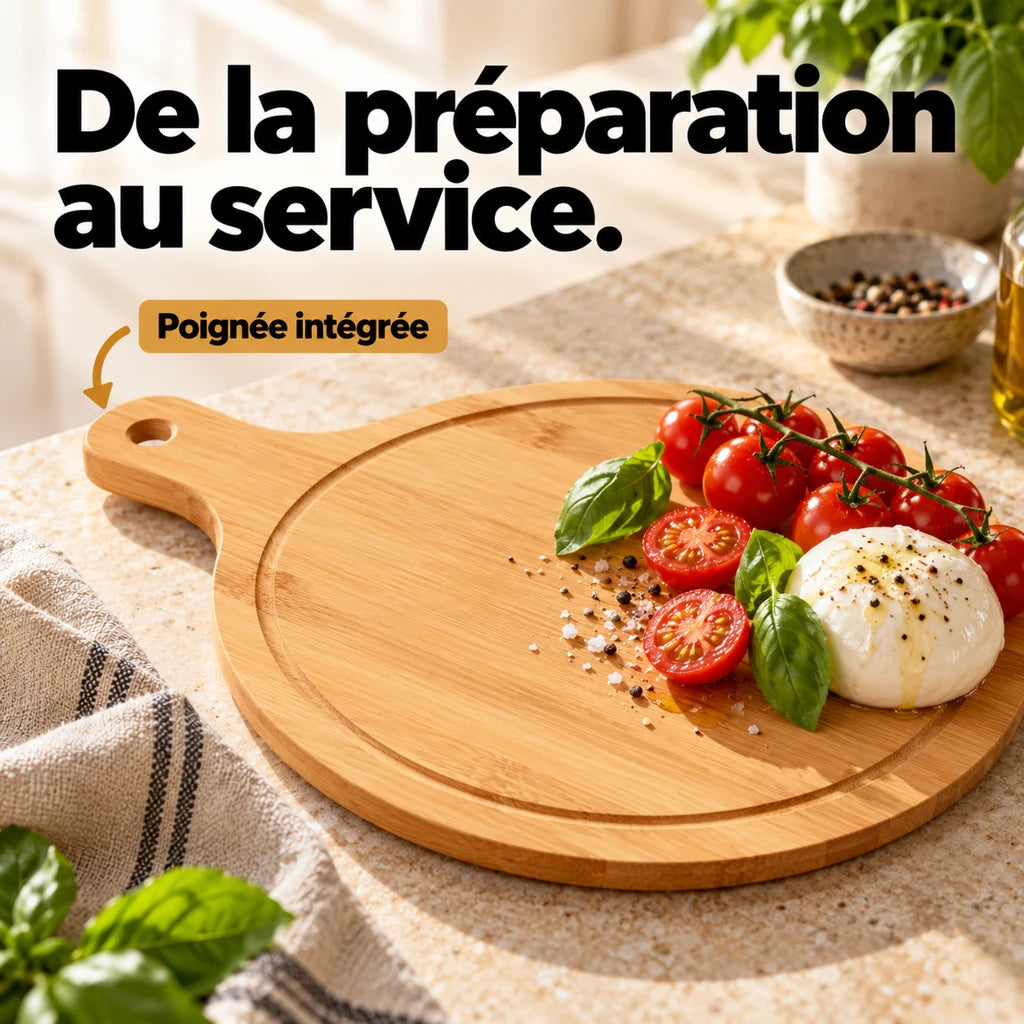 Planche à découper en bambou base ronde bois — vue 5