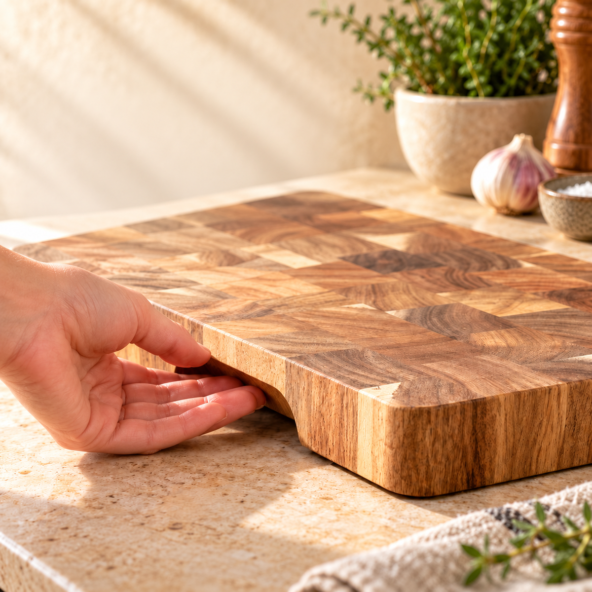Planche à découper en acacia épaisse