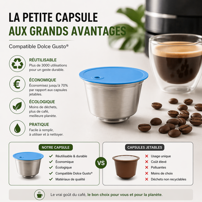Capsule café Dolce Gusto réutilisable - acier inoxydable