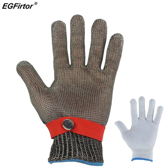 Gants anti-coupure en acier inoxydable - Cuisine Confort image 1