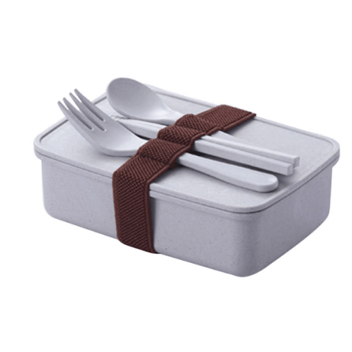 lunch box bento bambou bleue avec couverts 1