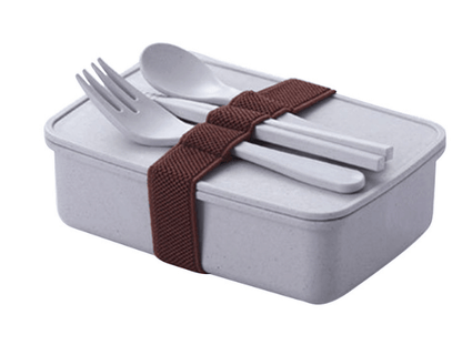 lunch box bento bambou bleue avec couverts 1