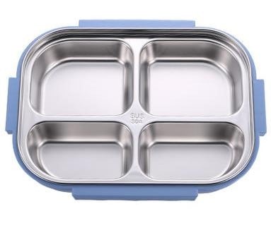 lunch box bento isotherme inox compartimentee bleue 1