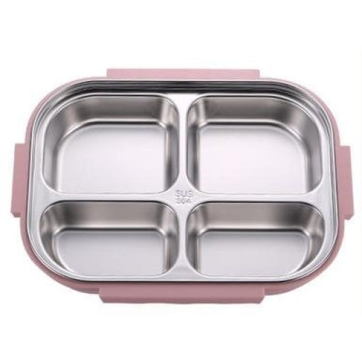 lunch box bento isotherme inox compartimentee rose 1