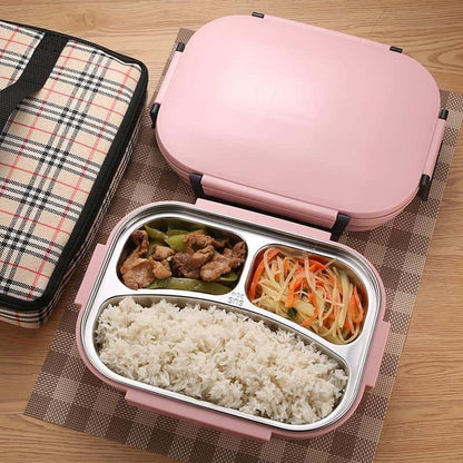 lunch box bento isotherme inox compartimentee rose 3