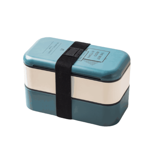 lunch box bento plastique isotherme multi etage bleue 1