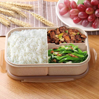 lunch box blanche triple compartiment en fibre de ble 4