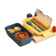 lunch box chinoise bleu double compartiment compatible micro ondes