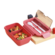 lunch box chinoise rouge double compartiment compatible micro ondes