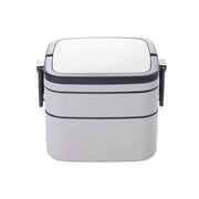 lunch box cube plastique double etage blanche 1