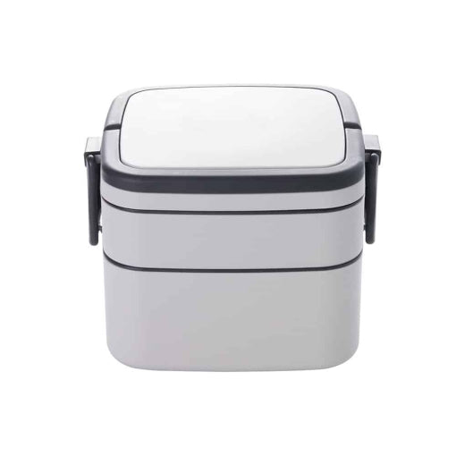 lunch box cube plastique double etage blanche 1