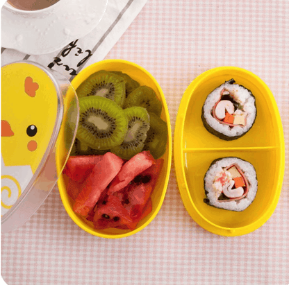 lunch box enfant plastique motifs animaux avec couverts 4