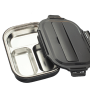 lunch box isotherme Inox compartimentee noire 1