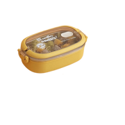 lunch box isotherme inox jaune couvercle transparent