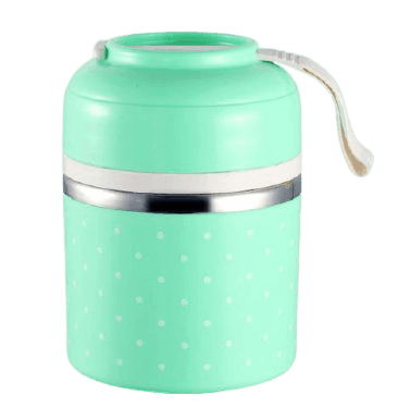 lunch box isotherme inox ronde multi etage verte 1 etage