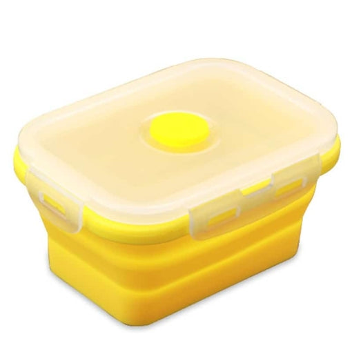 lunch box pliable en silicone 1200ml jaune