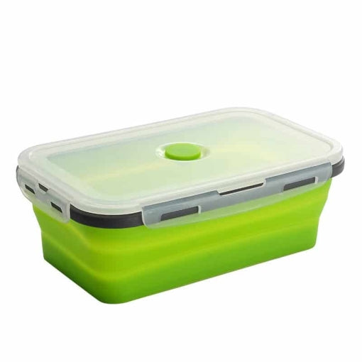 lunch box pliable en silicone 350ml verte