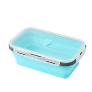 lunch box pliable en silicone 500ml bleue 1