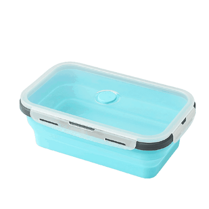 lunch box pliable en silicone 500ml bleue 1