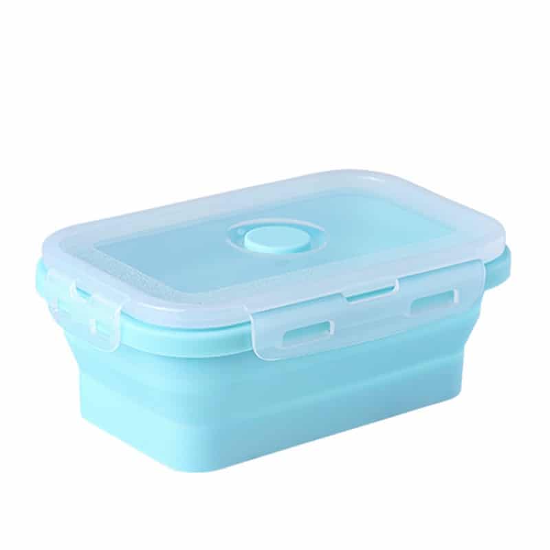 lunch box pliable en silicone 800ml bleue 2
