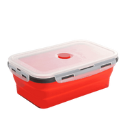 lunch box pliable en silicone 800ml rouge