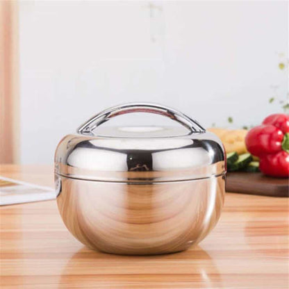 lunch box ronde inox 0.8l 1l 1.3l avec poignee 2